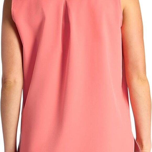 Gaiam Womens On The Move Woven Tank Top, Standard Fit, Stretch Lightweight Coral - Picture 2 of 5